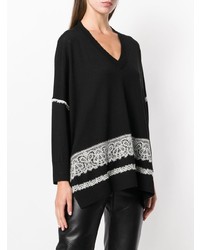 Черно-белый свободный свитер от Ermanno Scervino