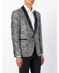 Мужской черно-белый твидовый пиджак от Pal Zileri