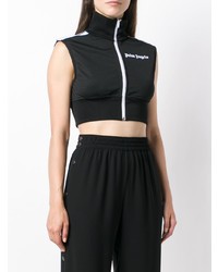 Черно-белый укороченный топ от Palm Angels