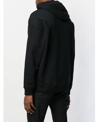 Мужской черно-белый худи с принтом от Givenchy