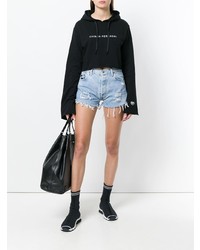 Женский черно-белый худи с принтом от Chiara Ferragni