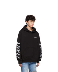 Мужской черно-белый худи с принтом от Amiri