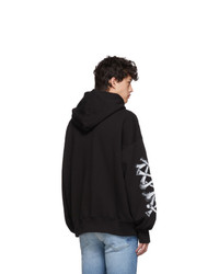 Мужской черно-белый худи с принтом от Amiri
