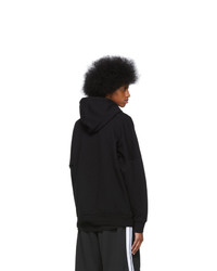 Мужской черно-белый худи с принтом от Palm Angels