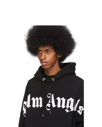 Мужской черно-белый худи с принтом от Palm Angels