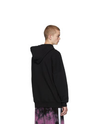 Мужской черно-белый худи с принтом от Palm Angels