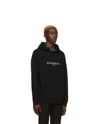 Мужской черно-белый худи с принтом от Givenchy