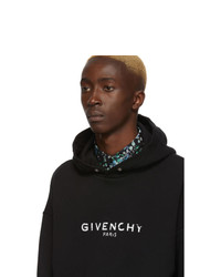 Мужской черно-белый худи с принтом от Givenchy