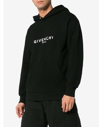 Мужской черно-белый худи с принтом от Givenchy