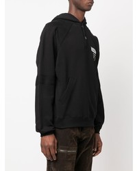 Мужской черно-белый худи с принтом от Moschino