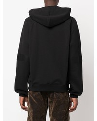 Мужской черно-белый худи с принтом от Moschino