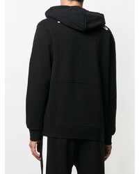 Мужской черно-белый худи с принтом от Palm Angels