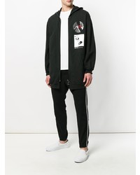 Мужской черно-белый худи с принтом от Komakino