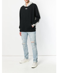 Мужской черно-белый худи с принтом от RtA