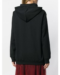 Женский черно-белый худи с принтом от Moschino