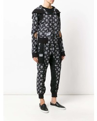 Женский черно-белый худи с принтом от Ktz