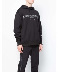 Мужской черно-белый худи с принтом от Mastermind World