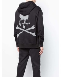 Мужской черно-белый худи с принтом от Mastermind World