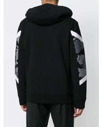 Мужской черно-белый худи с принтом от Neil Barrett