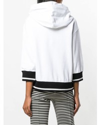 Женский черно-белый худи с принтом от Dolce & Gabbana