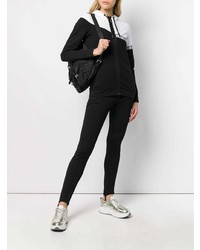 Женский черно-белый худи с принтом от Philipp Plein