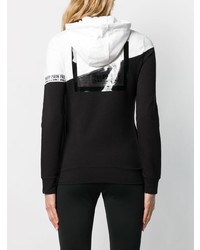 Женский черно-белый худи с принтом от Philipp Plein