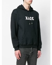 Мужской черно-белый худи с принтом от Pressure