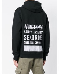 Мужской черно-белый худи с принтом от RtA