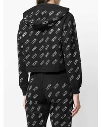 Женский черно-белый худи с принтом от Gcds