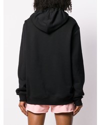 Женский черно-белый худи с принтом от Moschino