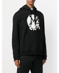 Мужской черно-белый худи с принтом от Valentino