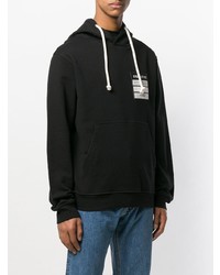 Мужской черно-белый худи с принтом от Maison Margiela