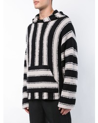 Мужской черно-белый худи с принтом от Amiri