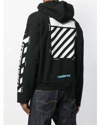 Мужской черно-белый худи с принтом от Off-White