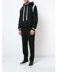 Мужской черно-белый худи с принтом от Amiri