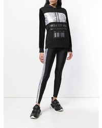 Женский черно-белый худи с принтом от Philipp Plein