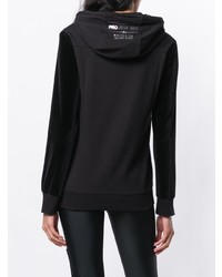 Женский черно-белый худи с принтом от Philipp Plein