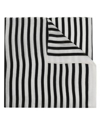 Мужской черно-белый шарф в горизонтальную полоску от Moschino