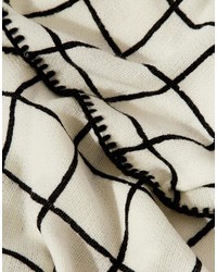 Женский черно-белый шарф в клетку от Asos