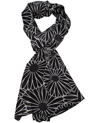 Женский черно-белый шарф с принтом от Akira
