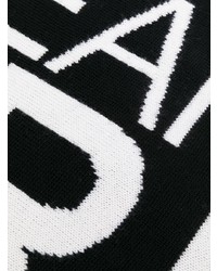 Мужской черно-белый шарф с принтом от VERSACE JEANS COUTURE