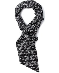 Женский черно-белый шарф с принтом от Thomas Wylde