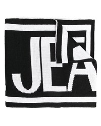 Мужской черно-белый шарф с принтом от VERSACE JEANS COUTURE