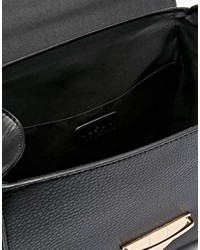 Черно-золотая кожаная сумка через плечо с шипами от Lipsy