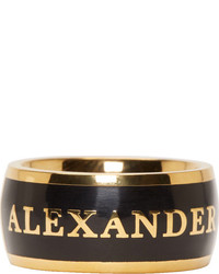 Черно-золотое кольцо от Alexander McQueen