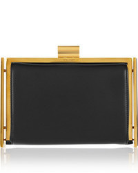 Черно-золотой кожаный клатч от Nina Ricci