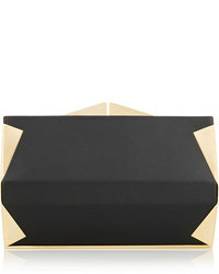 Черно-золотой кожаный клатч от Roland Mouret
