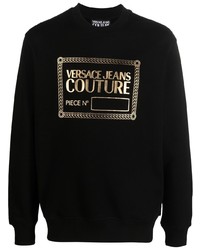 Мужской черно-золотой свитшот с принтом от VERSACE JEANS COUTURE