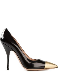 Черно-золотые кожаные туфли от Giorgio Armani