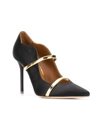 Черно-золотые кожаные туфли от Malone Souliers